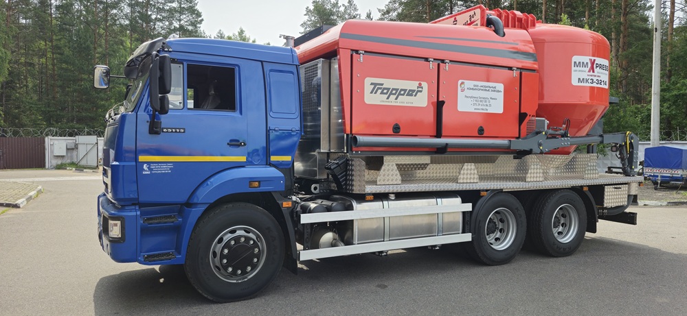 Мобильный комбикормовый завод МКЗ-3214 на шасси КАМАЗ